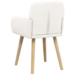 Jídelní židle 4 pcs Bouclé Krémová 59 x 57 x 85 cm - obrázek 5
