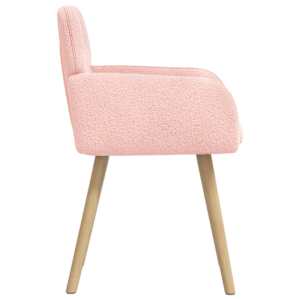 Jídelní židle 4 pcs Bouclé Růžová 59 x 57 x 85 cm - obrázek 4