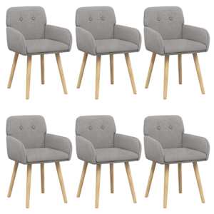 vidaXL S&ouml;&ouml;gitoa Toolid 6 tk Boucl&eacute; Helehall 59 x 57 x 85 cm