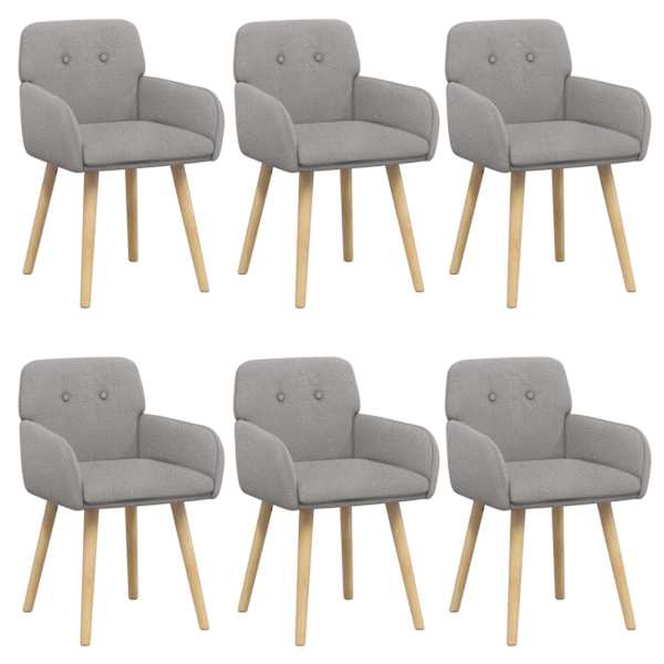 vidaXL S&ouml;&ouml;gitoa Toolid 6 tk Boucl&eacute; Helehall 59 x 57 x 85 cm