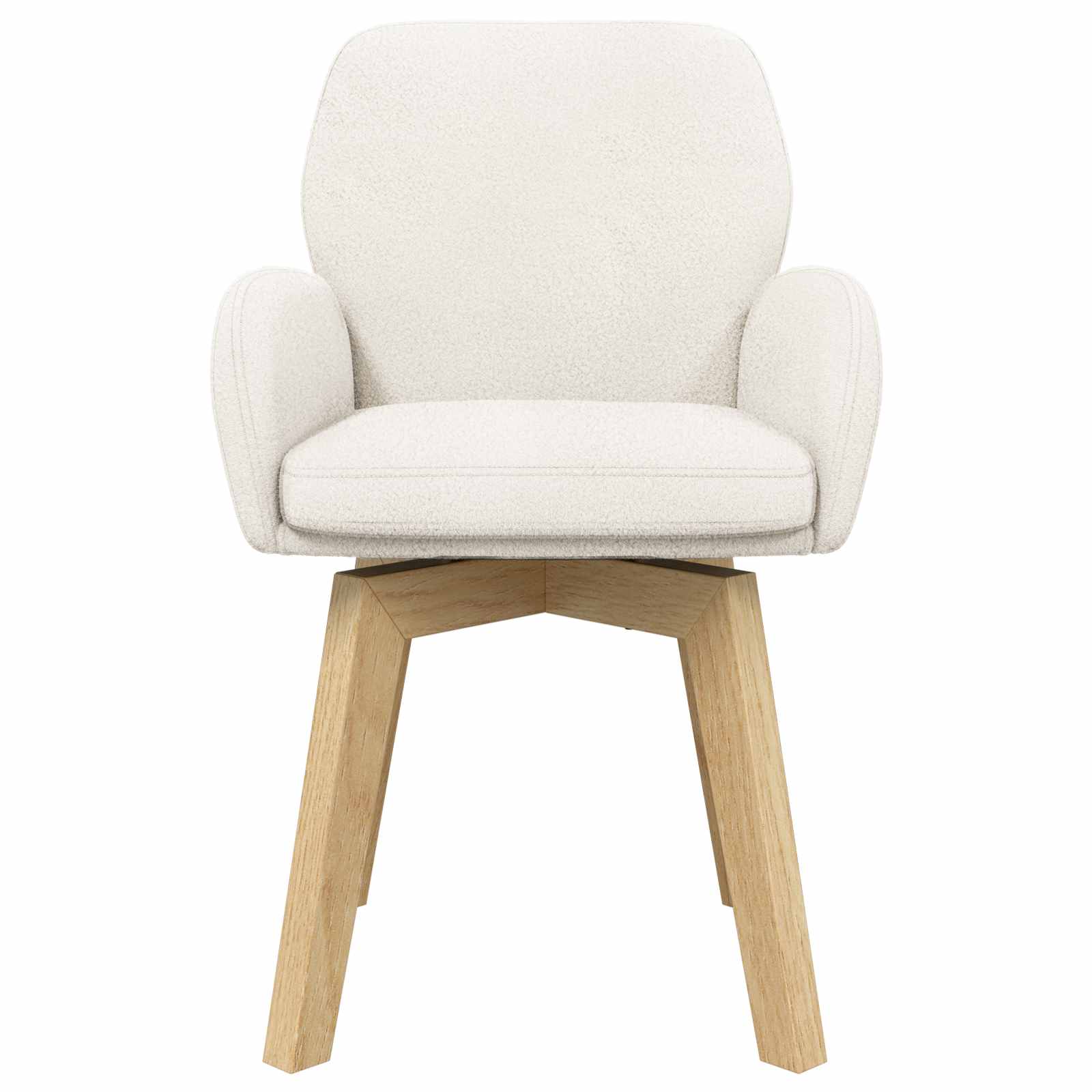 Jedilni stoli 6 pcs Bouclé Krem 59 x 56 x 86 cm - slika 3
