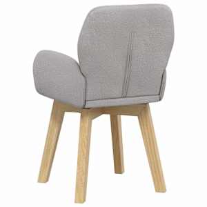 Otočné jídelní židle 4 pcs Bouclé Světle šedá 54 x 58 x 87 cm - obrázek 5