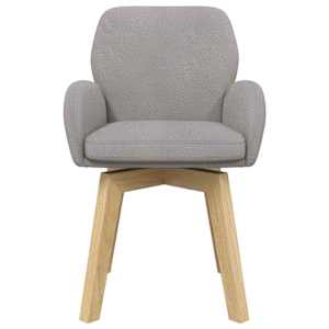 Otočné jídelní židle 4 pcs Bouclé Světle šedá 54 x 58 x 87 cm - obrázek 3