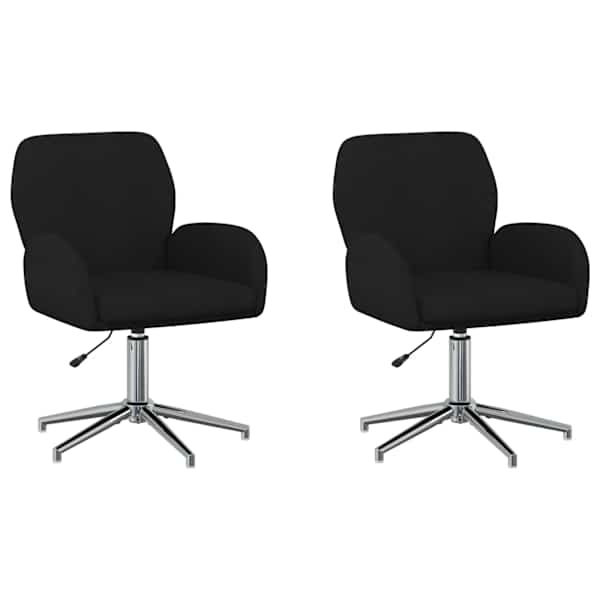 vidaXL P&ouml;&ouml;rlevad kirjutuslauatoole 2 tk 54 x 58 x 90 cm Must kangas