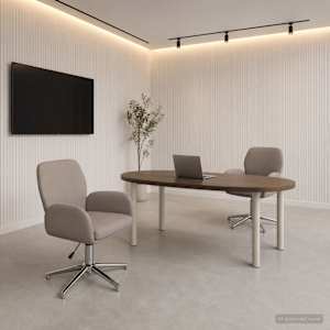 Vrteči pisarniški stoli 2 kos 54 x 58 x 90 cm Taupe Blago