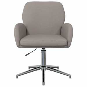 Otáčecí židle k psacímu stolu 2 ks 54 x 58 x 90 cm Taupe Textil - obrázek 3