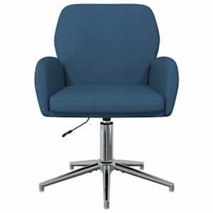 Otáčecí židle k psacímu stolu 2 ks 54 x 58 x 90 cm Modrá Textil - obrázek 3