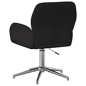 Otáčecí židle k psacímu stolu 4 ks 54 x 58 x 90 cm Černá Textil - obrázek 5