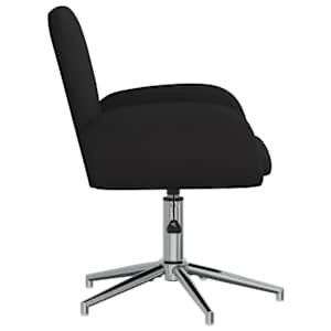 Otáčecí židle k psacímu stolu 4 ks 54 x 58 x 90 cm Černá Textil - obrázek 4