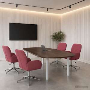 Otáčecí židle k psacímu stolu 4 ks 54 x 58 x 90 cm Víno Červené
