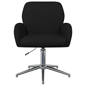 Otáčecí židle k psacímu stolu 6 ks 54 x 58 x 90 cm Černá Textil - obrázek 3