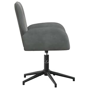 Otáčecí židle k psacímu stolu 2 ks 54 x 55 x 90 cm Tmavě šedá - obrázek 4