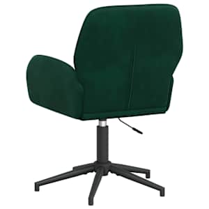 Otáčecí židle k psacímu stolu 2 ks 54 x 55 x 90 cm Tmavě zelená - obrázek 5