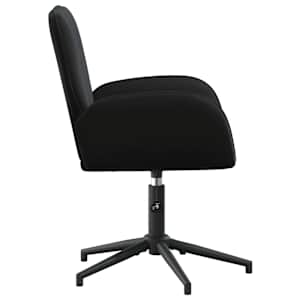 Otáčecí židle k psacímu stolu 2 ks 54 x 55 x 90 cm Černá Samet - obrázek 4