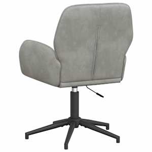 Otáčecí židle k psacímu stolu 4 ks 54 x 55 x 90 cm Světle šedá - obrázek 5