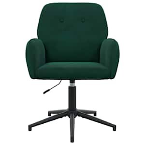 Otáčecí židle k psacímu stolu 4 ks 54 x 55 x 90 cm Tmavě zelená - obrázek 3