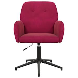 Otáčecí židle k psacímu stolu 4 ks 54 x 55 x 90 cm Víno Červené - obrázek 3