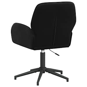 Otáčecí židle k psacímu stolu 4 ks 54 x 55 x 90 cm Černá Samet - obrázek 5