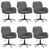 vidaXL P&ouml;&ouml;rlevad kirjutuslauatoole 6 tk 54 x 55 x 90 cm Tumehall Samet
