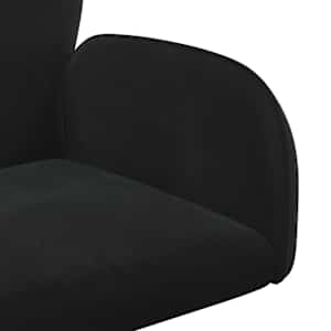 Otáčecí židle k psacímu stolu 6 ks 54 x 55 x 90 cm Černá Samet - obrázek 6