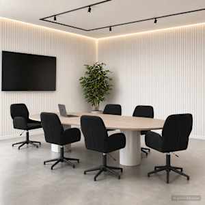 Otáčecí židle k psacímu stolu 6 ks 54 x 55 x 90 cm Černá Samet