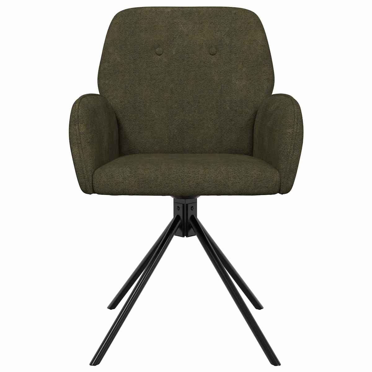 Svingende Spisestole Faux Suede Læder - Billede 3