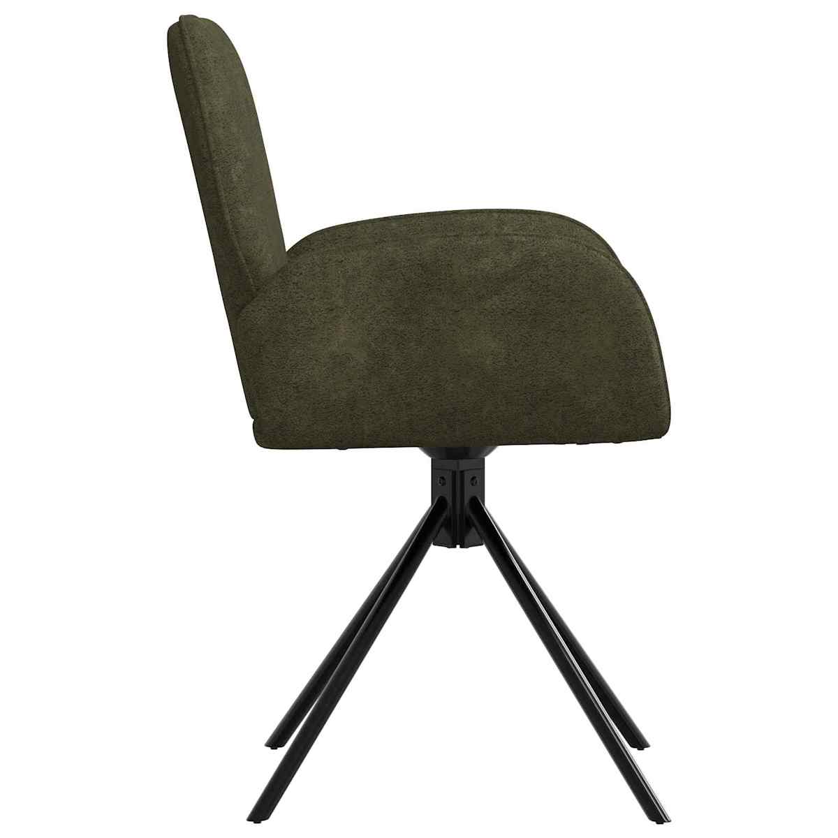 Svingende Spisestole Faux Suede Læder - Billede 4