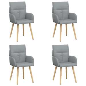 vidaXL S&ouml;&ouml;gitoa Toolid 4 tk kangas Helehall 60 x 56 x 96 cm