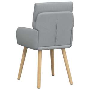 Jídelní židle 4 pcs Textil Světle šedá 60 x 56 x 96 cm - obrázek 5