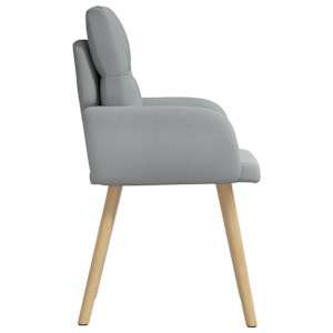 Jídelní židle 4 pcs Textil Světle šedá 60 x 56 x 96 cm - obrázek 4