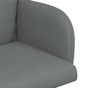Jídelní židle 4 pcs Textil Tmavě šedá 60 x 56 x 96 cm - obrázek 6
