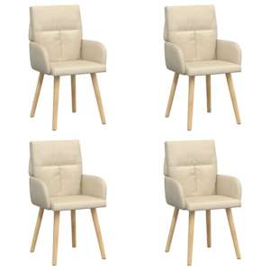 vidaXL S&ouml;&ouml;gitoa Toolid 4 tk kangas Kreemjas 60 x 56 x 96 cm