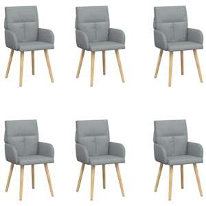 vidaXL S&ouml;&ouml;gitoa Toolid 6 tk kangas Helehall 60 x 56 x 96 cm
