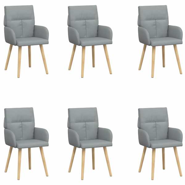 vidaXL S&ouml;&ouml;gitoa Toolid 6 tk kangas Helehall 60 x 56 x 96 cm