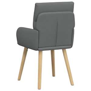 Jídelní židle 6 pcs Textil Tmavě šedá 60 x 56 x 96 cm - obrázek 5
