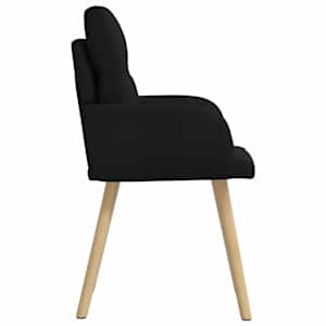 Jídelní židle 6 pcs Textil Černá 60 x 56 x 96 cm - obrázek 4