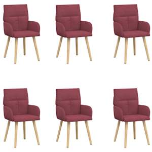 vidaXL S&ouml;&ouml;gitoa Toolid 6 tk kangas Veinpunane 60 x 56 x 96 cm