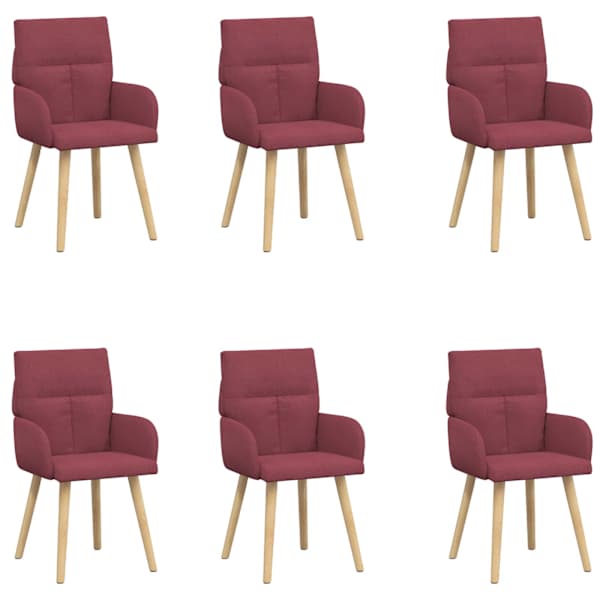 vidaXL S&ouml;&ouml;gitoa Toolid 6 tk kangas Veinpunane 60 x 56 x 96 cm