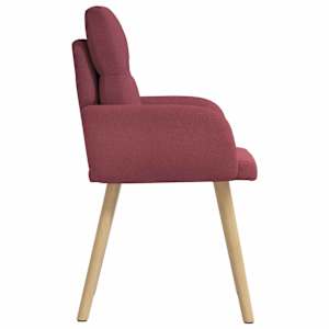 Jídelní židle 6 pcs Textil Víno Červené 60 x 56 x 96 cm - obrázek 4