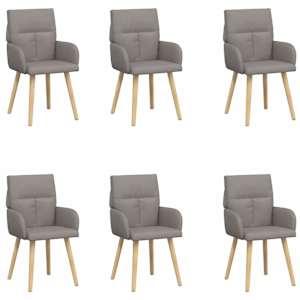 vidaXL S&ouml;&ouml;gitoa Toolid 6 tk kangas Pruunikashall 60 x 56 x 96 cm