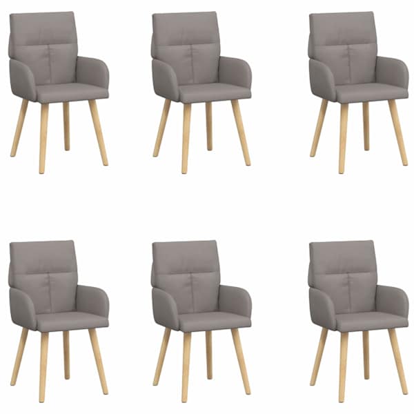 vidaXL S&ouml;&ouml;gitoa Toolid 6 tk kangas Pruunikashall 60 x 56 x 96 cm