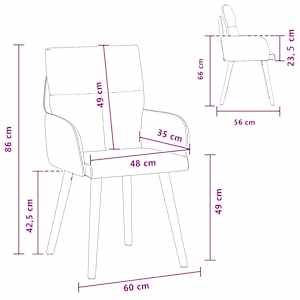 Jídelní židle 6 pcs Textil Taupe 60 x 56 x 96 cm - obrázek 8
