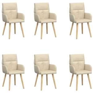 vidaXL S&ouml;&ouml;gitoa Toolid 6 tk kangas Kreemjas 60 x 56 x 96 cm