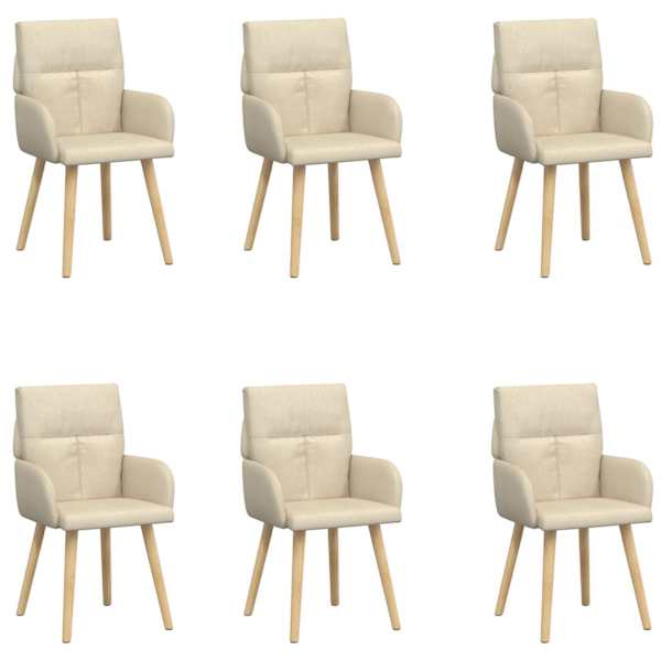 vidaXL S&ouml;&ouml;gitoa Toolid 6 tk kangas Kreemjas 60 x 56 x 96 cm