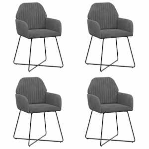 vidaXL S&ouml;&ouml;gitoa Toolid 4 tk Samet Tumehall 55 x 50 x 84 cm