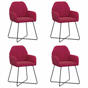 vidaXL S&ouml;&ouml;gitoa Toolid 4 tk Samet Veinpunane 55 x 50 x 84 cm