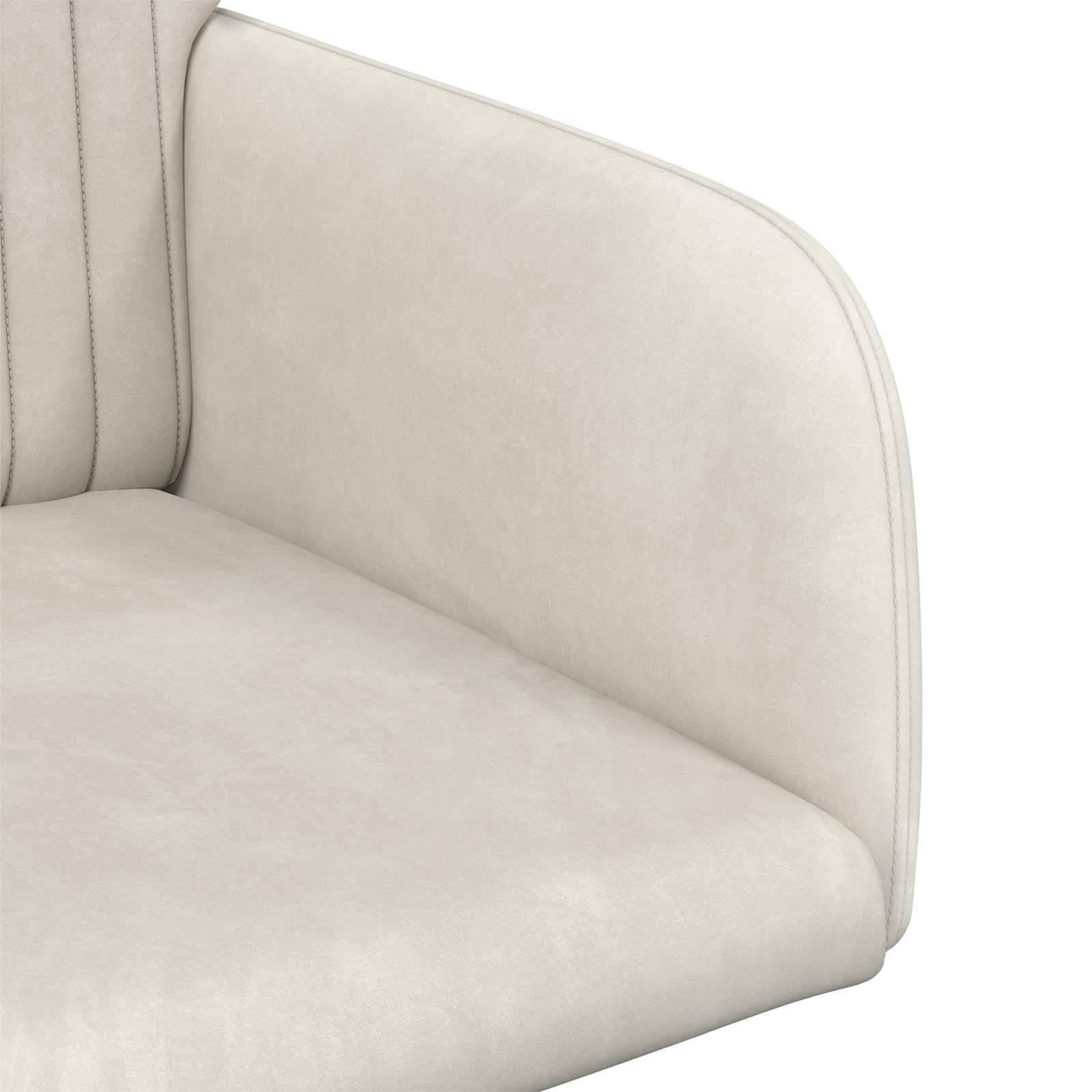 Jedilni stoli 4 pcs Žamet Krem 55 x 50 x 84 cm - slika 5