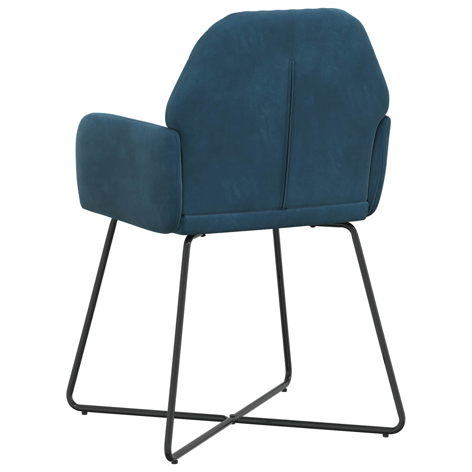 Jedilni stoli 4 pcs Žamet Modra 55 x 50 x 84 cm - slika 5