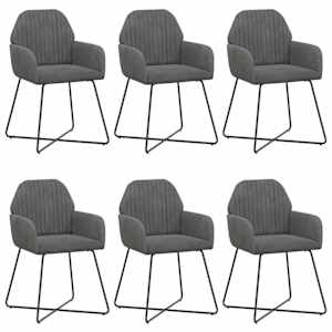 vidaXL S&ouml;&ouml;gitoa Toolid 6 tk Samet Tumehall 55 x 50 x 84 cm