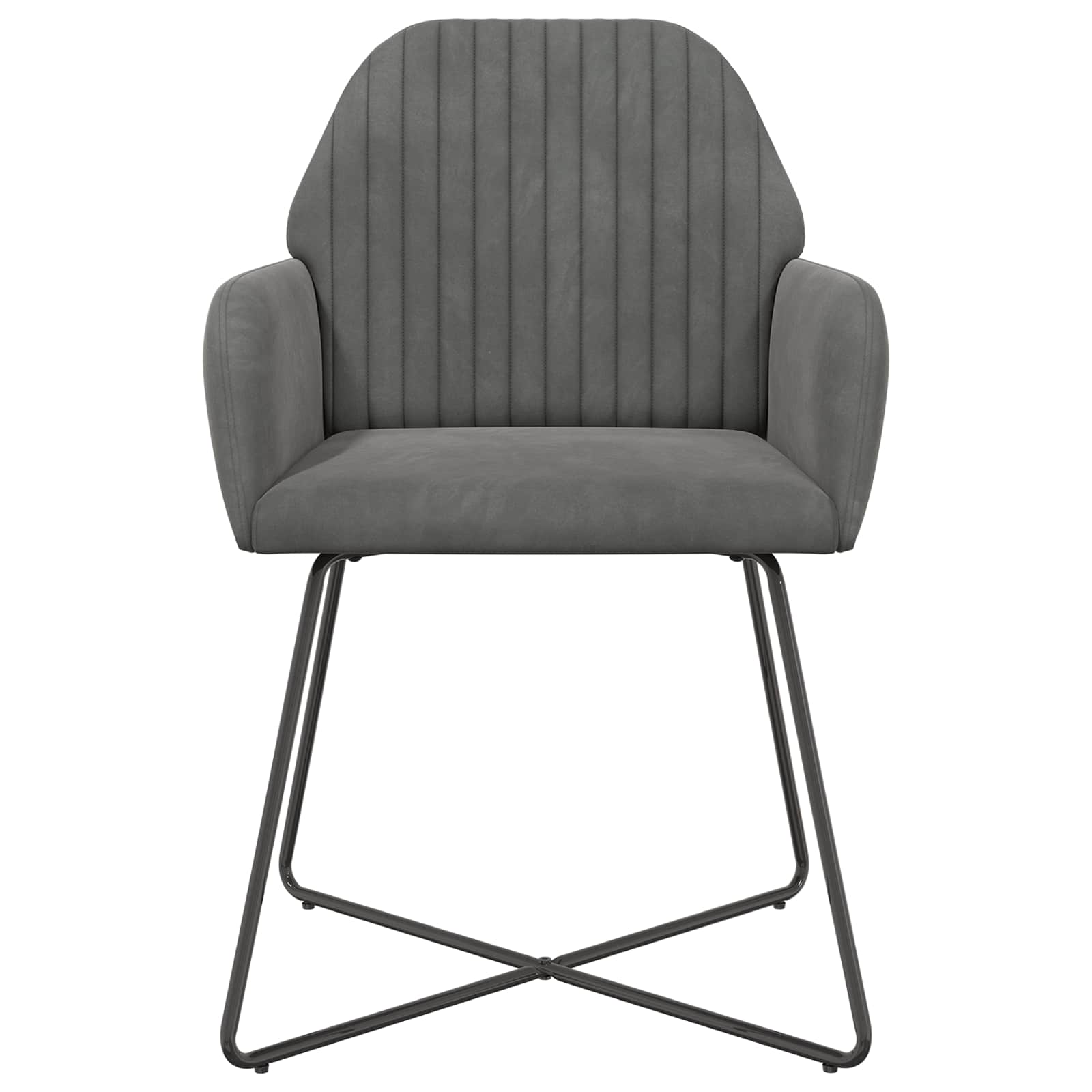 Jedilni stoli 6 pcs Žamet Temno siva 55 x 50 x 84 cm - slika 3